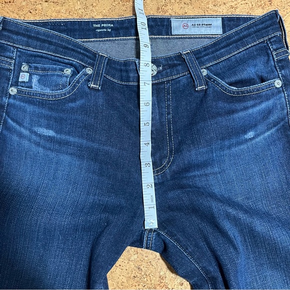 AG-ED Denim The Prima Cigarette Leg Midrise Distressed Jeans Sz 26R - Picture 14 of 14